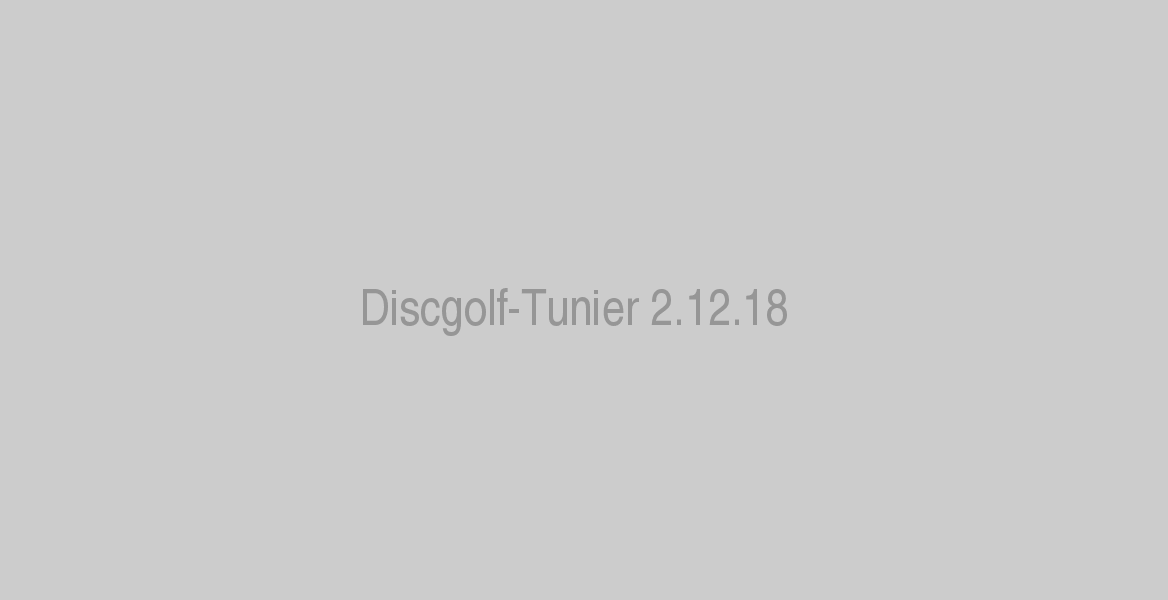 Discgolf-Tunier 2.12.18